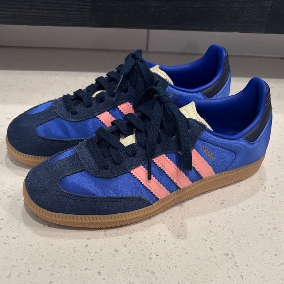 Adidas Navy and Pink Samba OG - Picture 2 of 7